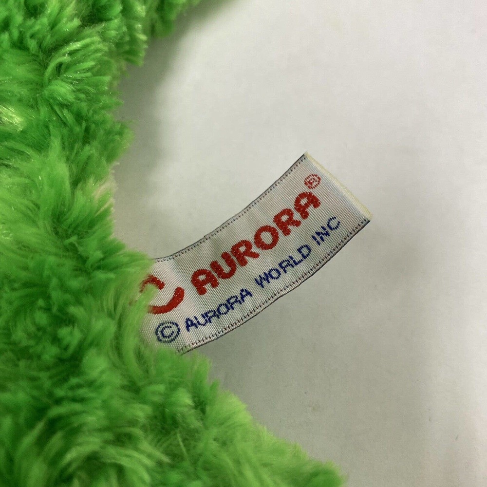 Aurora Floppy Green Frog Bean Bag Plush Stuffed Animal 12" - Picture 3 of 6